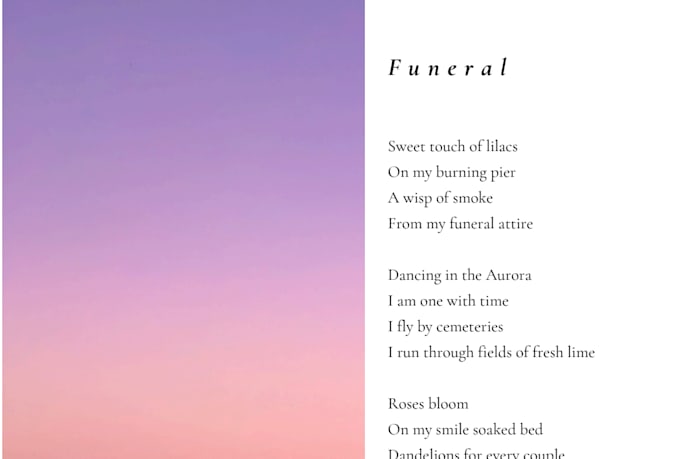 write and edit poetries that are ready to be published